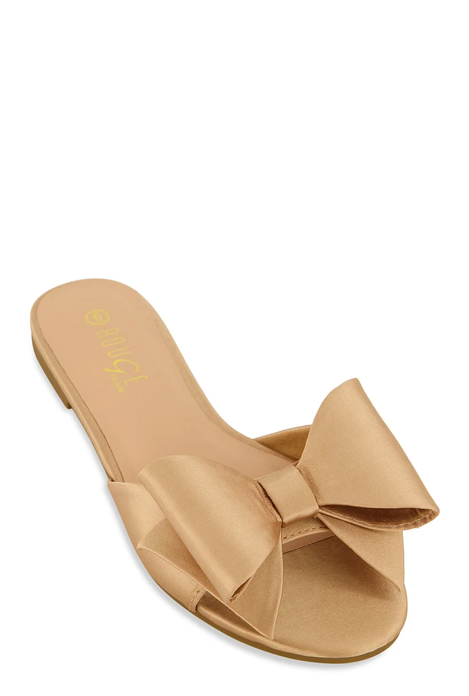 Womens Bow Slide Sandals,