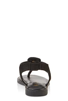 Womens Lion Pendant Corded Thong Sandals,