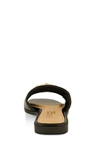 Womens Lion Pendant Slide Sandals,