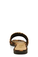 Womens Lion Pendant Slide Sandals,