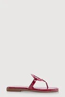 Womens Cut Out Band Thong Sandals,