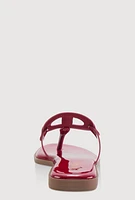 Womens Cut Out Band Thong Sandals,
