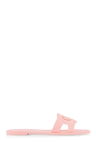 Womens Cut Out Band Open Toe Slide Sandals,