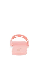 Womens Cut Out Band Open Toe Slide Sandals,