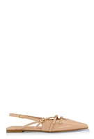 Womens Slingback Buckle Flats,