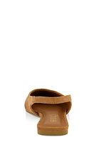 Womens Slingback Pointed Toe Flats, Brown,