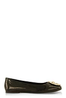 Womens Rhinestone Lion Pendant Ballet Flats,
