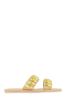 Womens Studded Double Band Jelly Sandals,