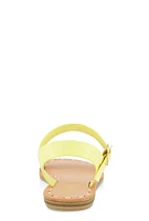 Womens Contrast Stitch Ankle Strap Sandals, Yellow, Size 10