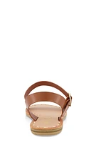 Womens Contrast Stitch Ankle Strap Sandals, Brown, Size 11