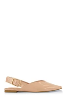 Womens Buckle Slingback Flats,