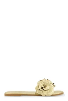 Womens Floral Band Slide Sandals,
