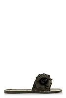 Womens Flower Band Jelly Slide Sandals,