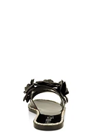 Womens Flower Band Jelly Slide Sandals,