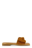 Womens Bow Knot Band Sandals, Brown,