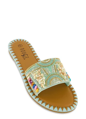 Womens Bohemian Slide Sandals,