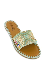 Womens Bohemian Slide Sandals,