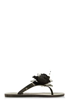 Womens Rose Jelly Thong Slide Sandals,