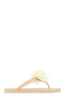 Womens Rose Jelly Thong Slide Sandals,