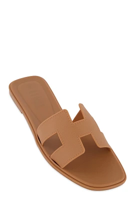 Womens Jelly H Band Slide Sandals,