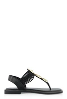 Womens Three Pendant Corded Thong Sandals,