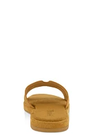 Womens H Band Open Toe Slide Sandals,