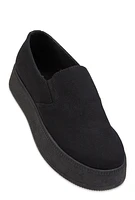 Womens Low Platform Slip On Sneakers,