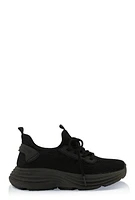 Womens Textured Knit Platform Athletic Sneakers, 10