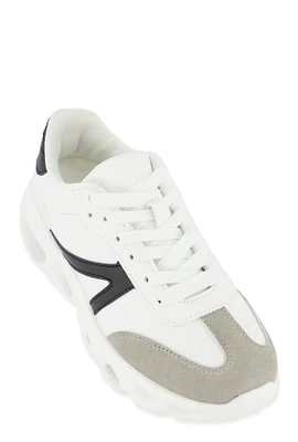 Womens Cut Out Sole Lace Up Sneakers,