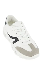 Womens Cut Out Sole Lace Up Sneakers,
