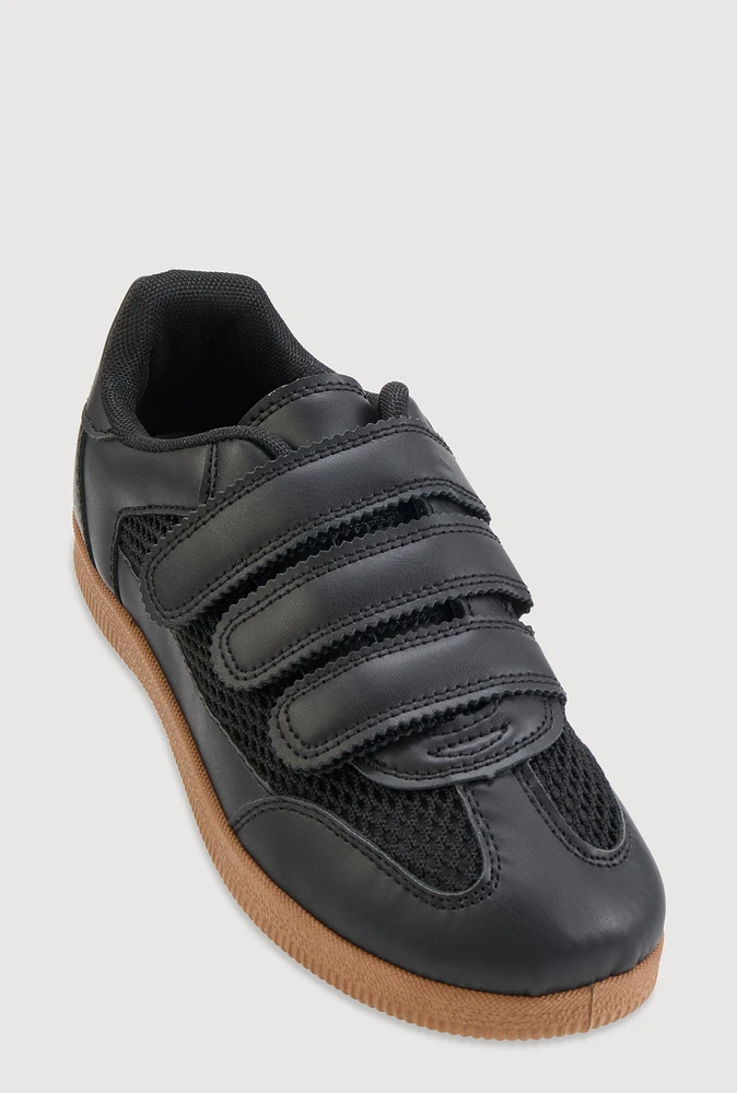 Womens Triple Velcro Strap Sneakers,