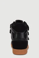 Womens Velcro Strap Wedge Sneakers,