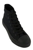 Womens Canvas High Top Lace Up Sneakers,