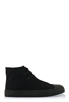 Womens Canvas High Top Lace Up Sneakers,