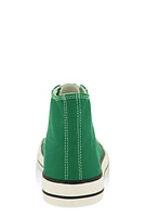Womens Canvas High Top Lace Up Sneakers, Green,