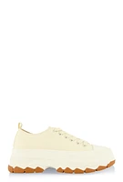 Womens Platform Canvas Sneakers,