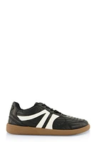 Womens Quilted Lace Up Sneakers, Black,