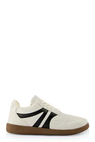 Womens Quilted Lace Up Sneakers, White, Size 9
