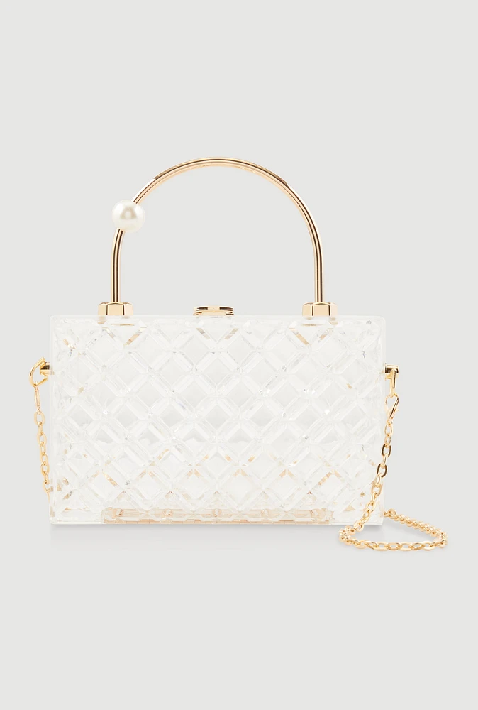 Womens Clear Box Purse, Clear