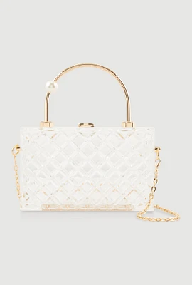 Womens Clear Box Purse, Clear