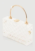 Womens Clear Box Purse, Clear