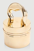 Womens Metallic Cylinder Convertible Crossbody Bag,