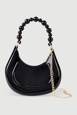 Womens Convertible Jelly Handbag, Black