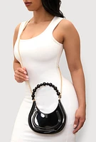 Womens Convertible Jelly Handbag, Black