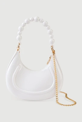 Womens Convertible Jelly Handbag, White