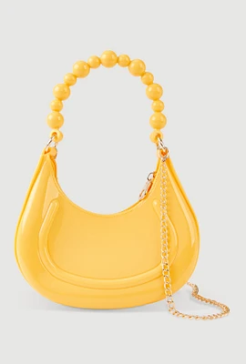 Womens Convertible Jelly Handbag, Yellow