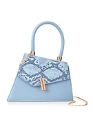 Womens Asymmetrical Convertible Handbag, Blue
