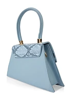 Womens Asymmetrical Convertible Handbag, Blue
