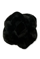 Womens Faux Fur Handbag, Black