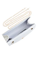Womens Rhinestone Envelope Convertible Clutch Bag, Silver